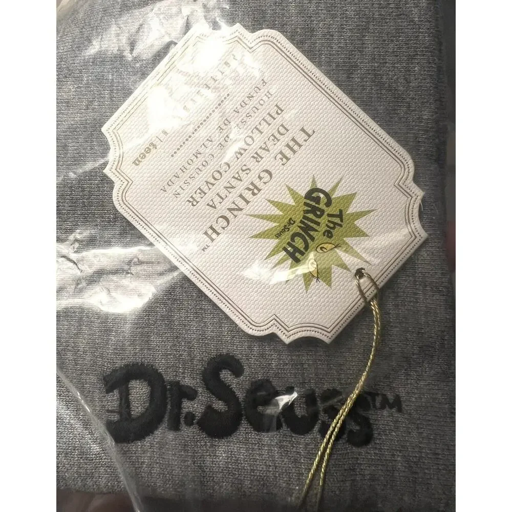 Pottery Barn The Grinch Dear Santa I Can Explain PILLOW COVER Lumbar Dr. Seuss